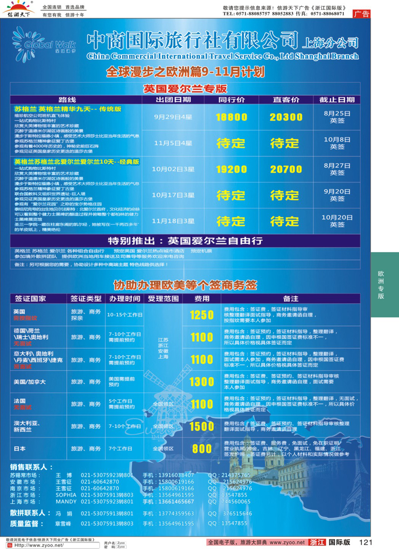 121 全球漫步之欧洲篇6-8月计划