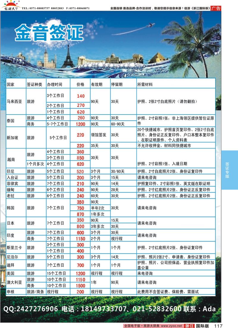 117 金音签证 