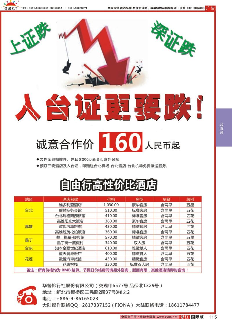 115 台湾一手自由行入台证件 