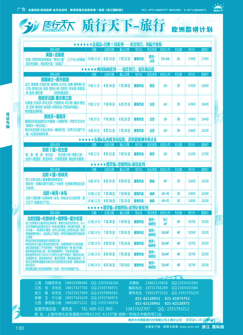 130 质行天下旅行-欧洲散拼 