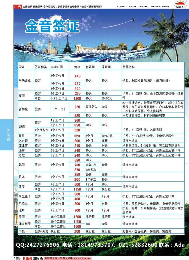 108 金音签证 