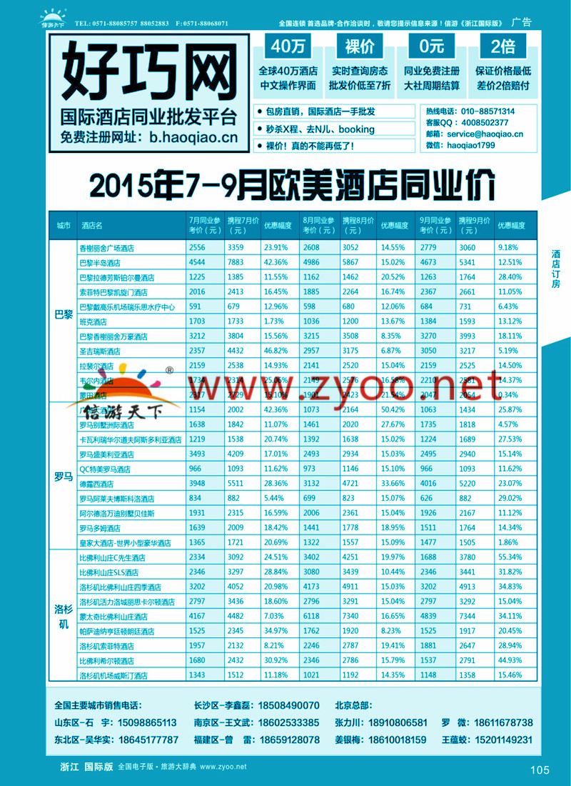 105 好巧网-国际酒店同业批发平台 