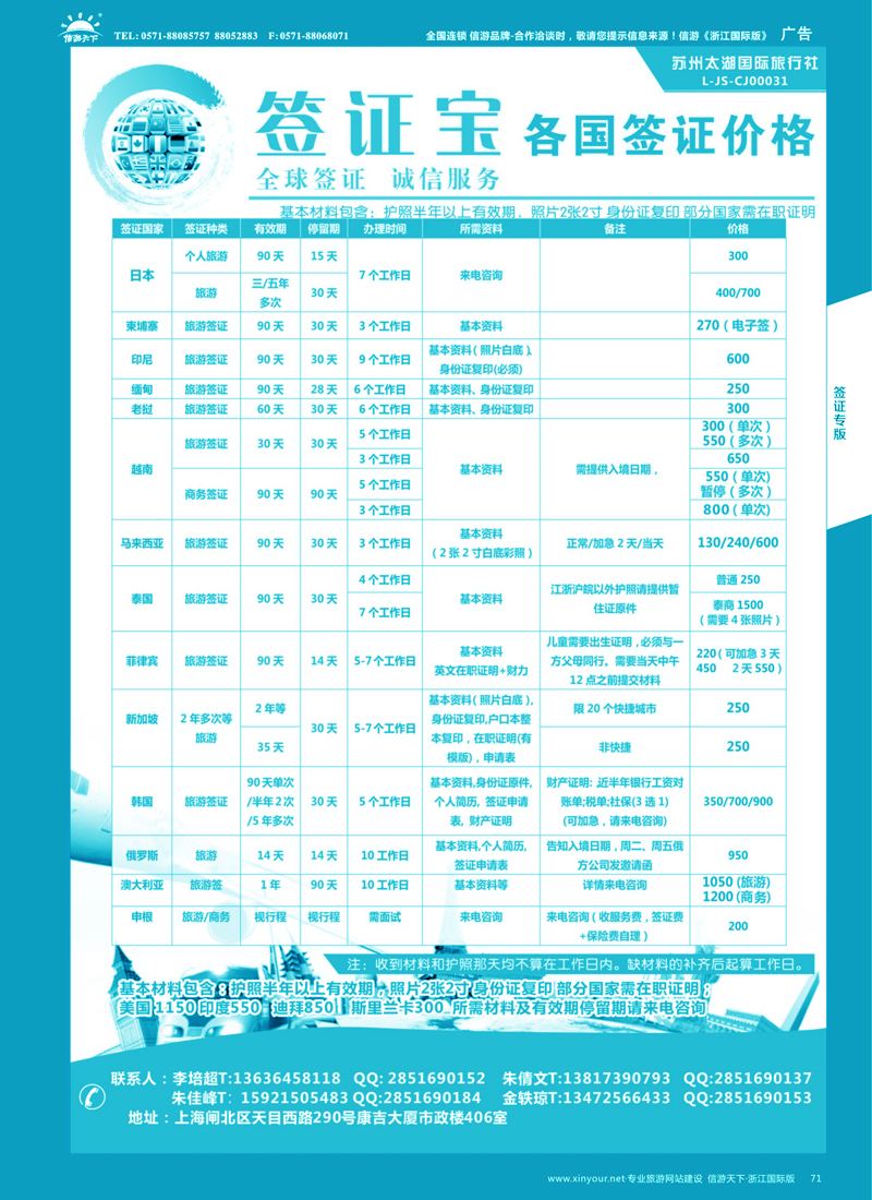 71 苏州太湖国际旅行社-签证