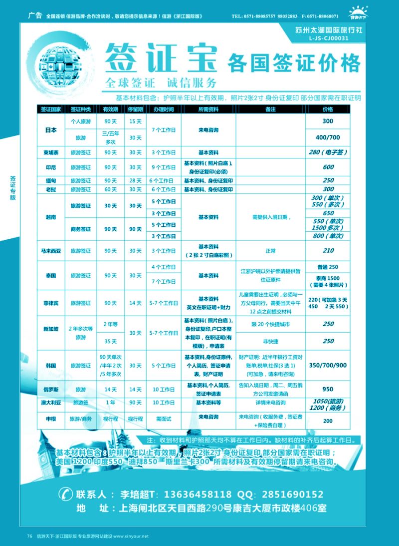 76 苏州太湖国际旅行社-签证
