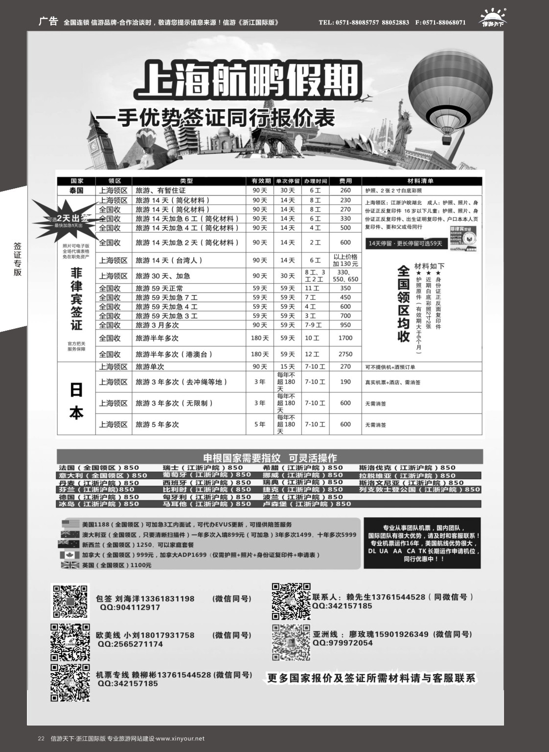 22上海航鹏假期-签证.机票