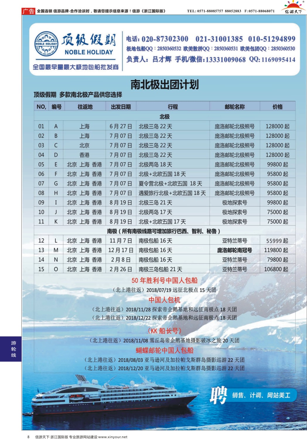 8顶级假期-极地包船