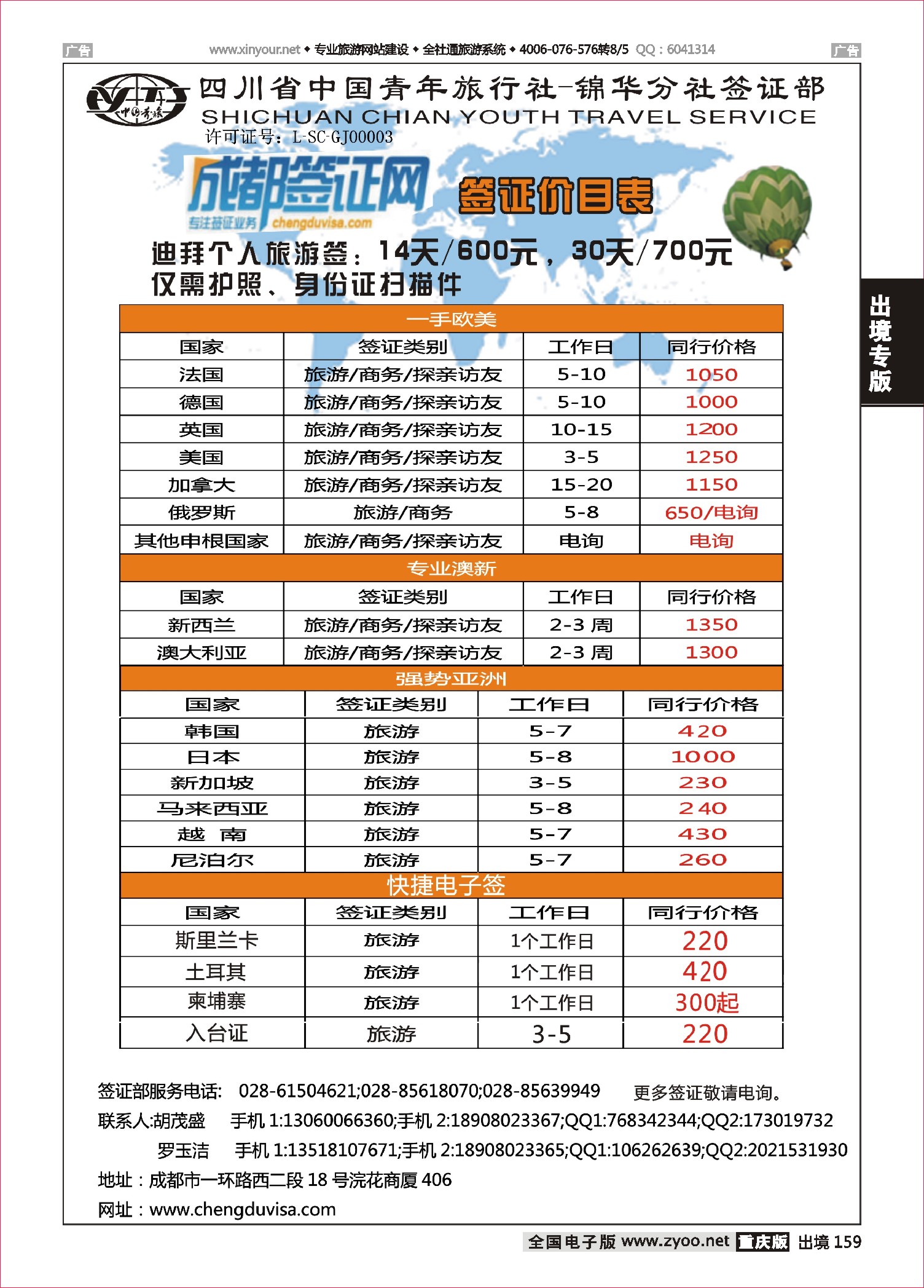 159  省青旅-锦华分社-签证
