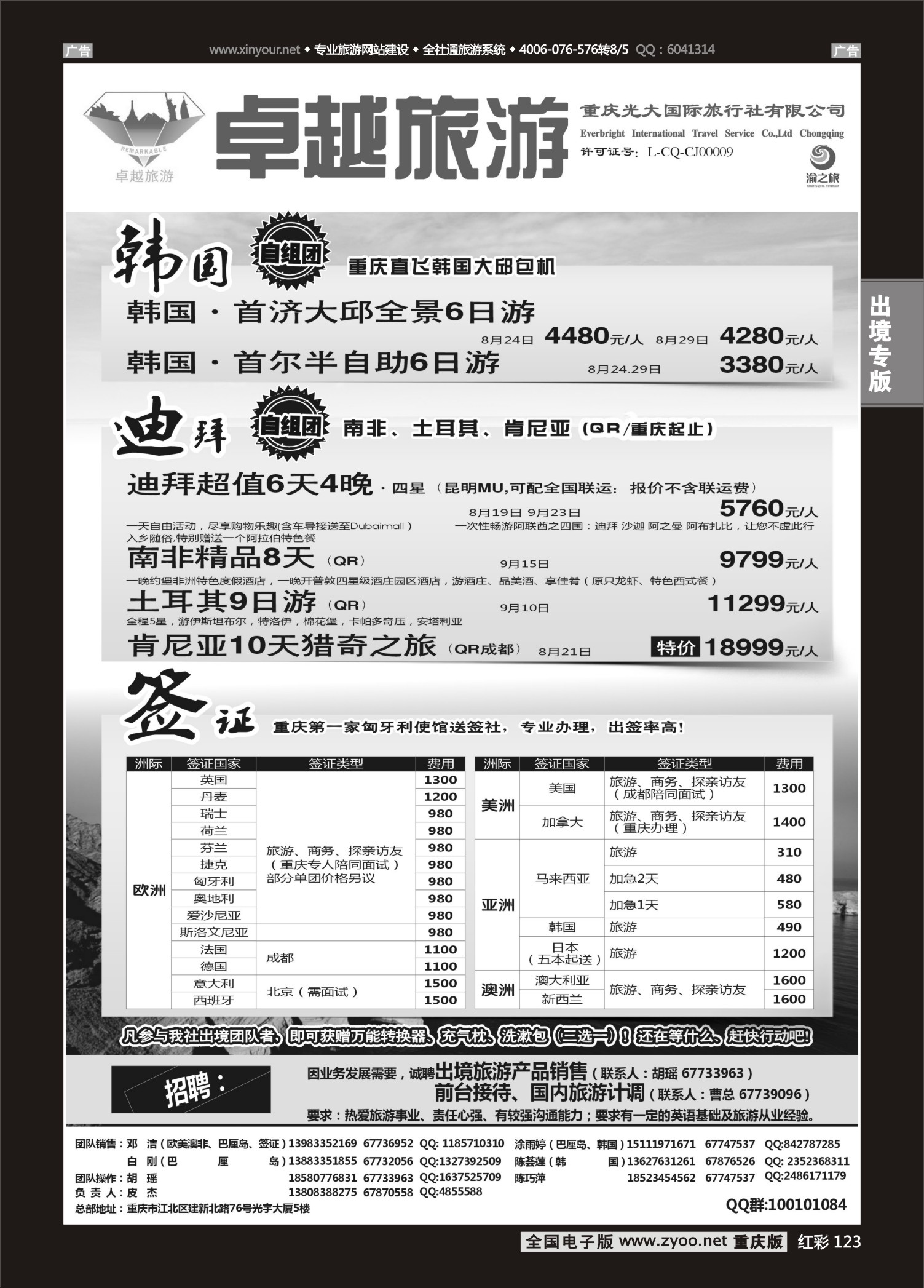 红彩123光大国旅-韩国、迪拜、签证