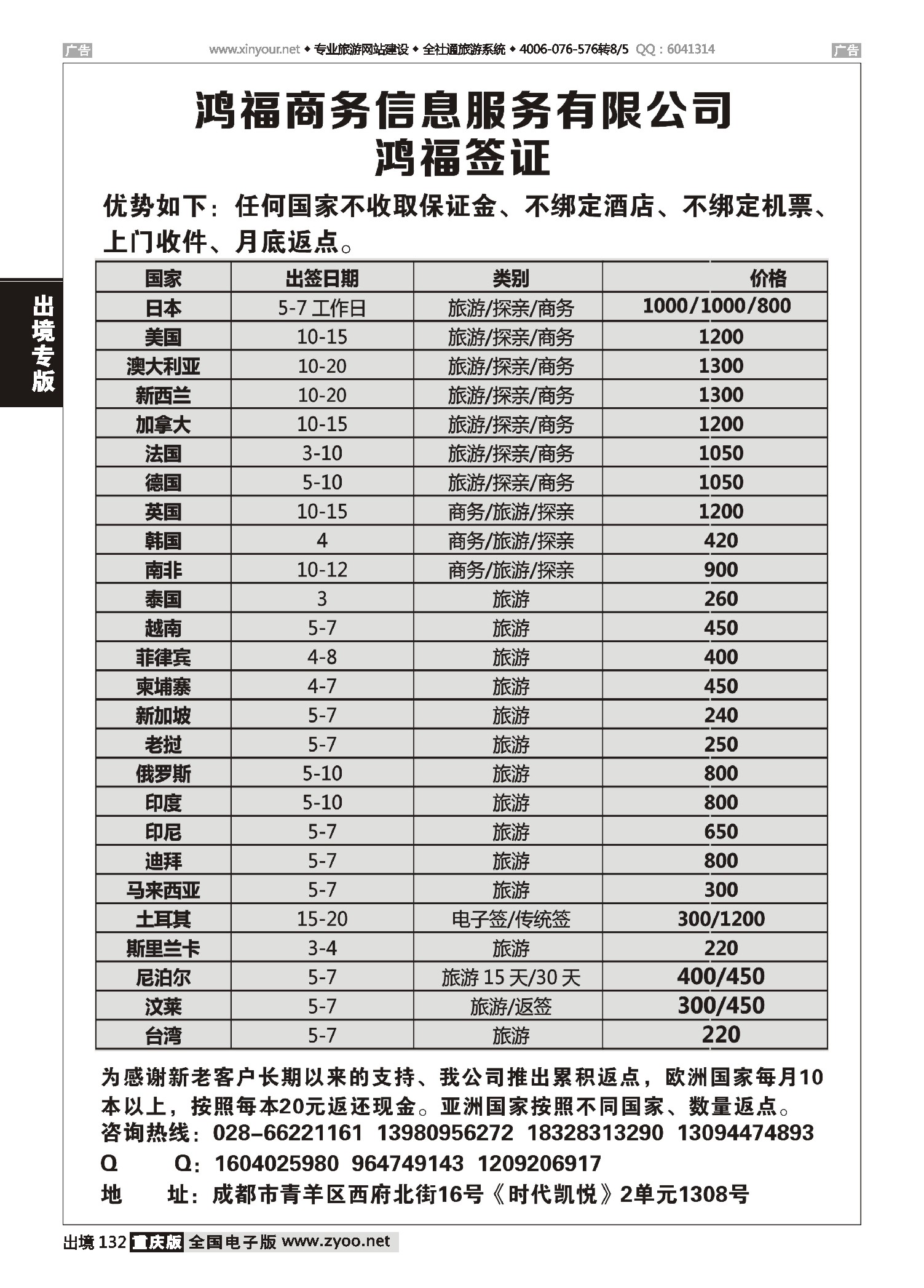 黑白132鸿福签证