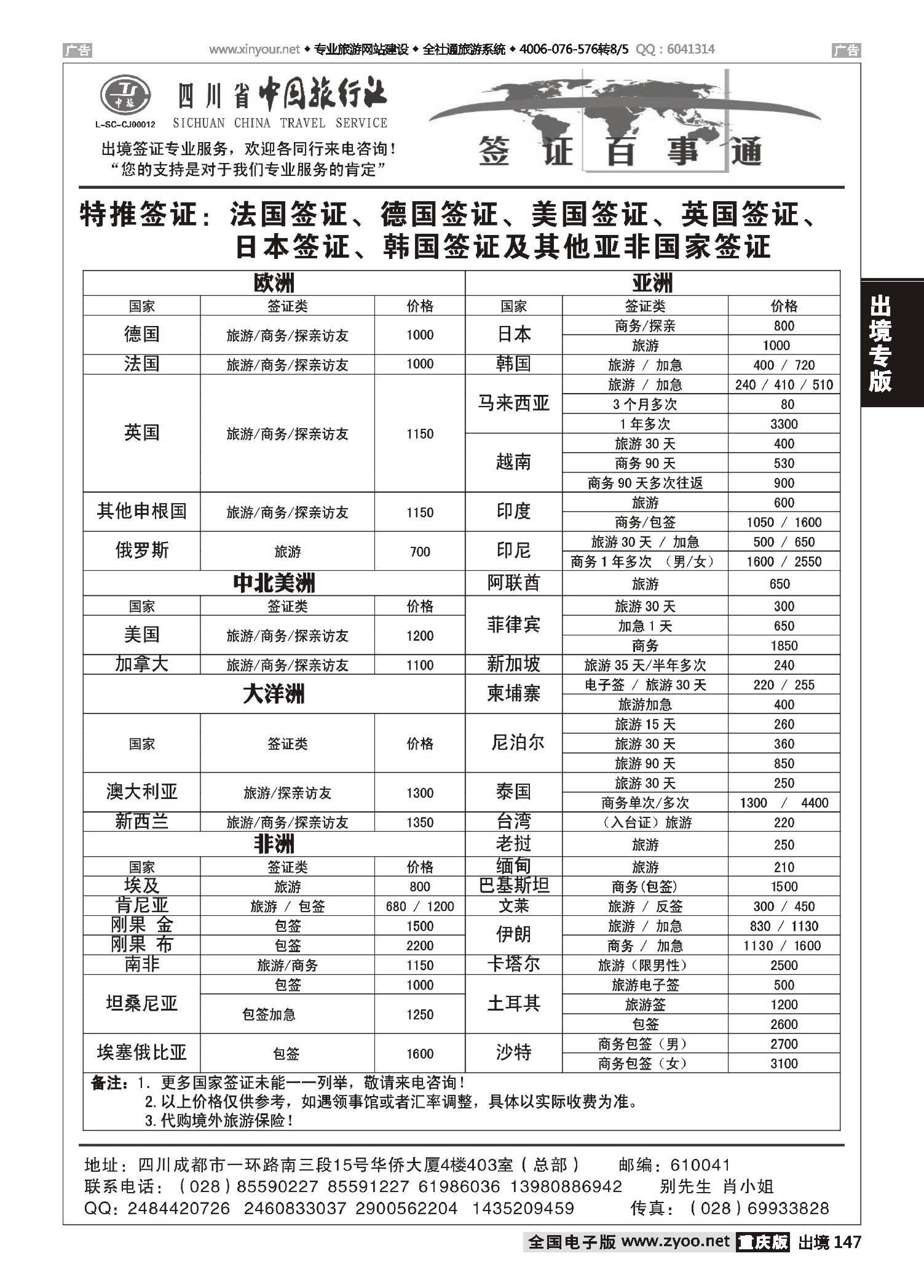 黑白147省中旅-签证