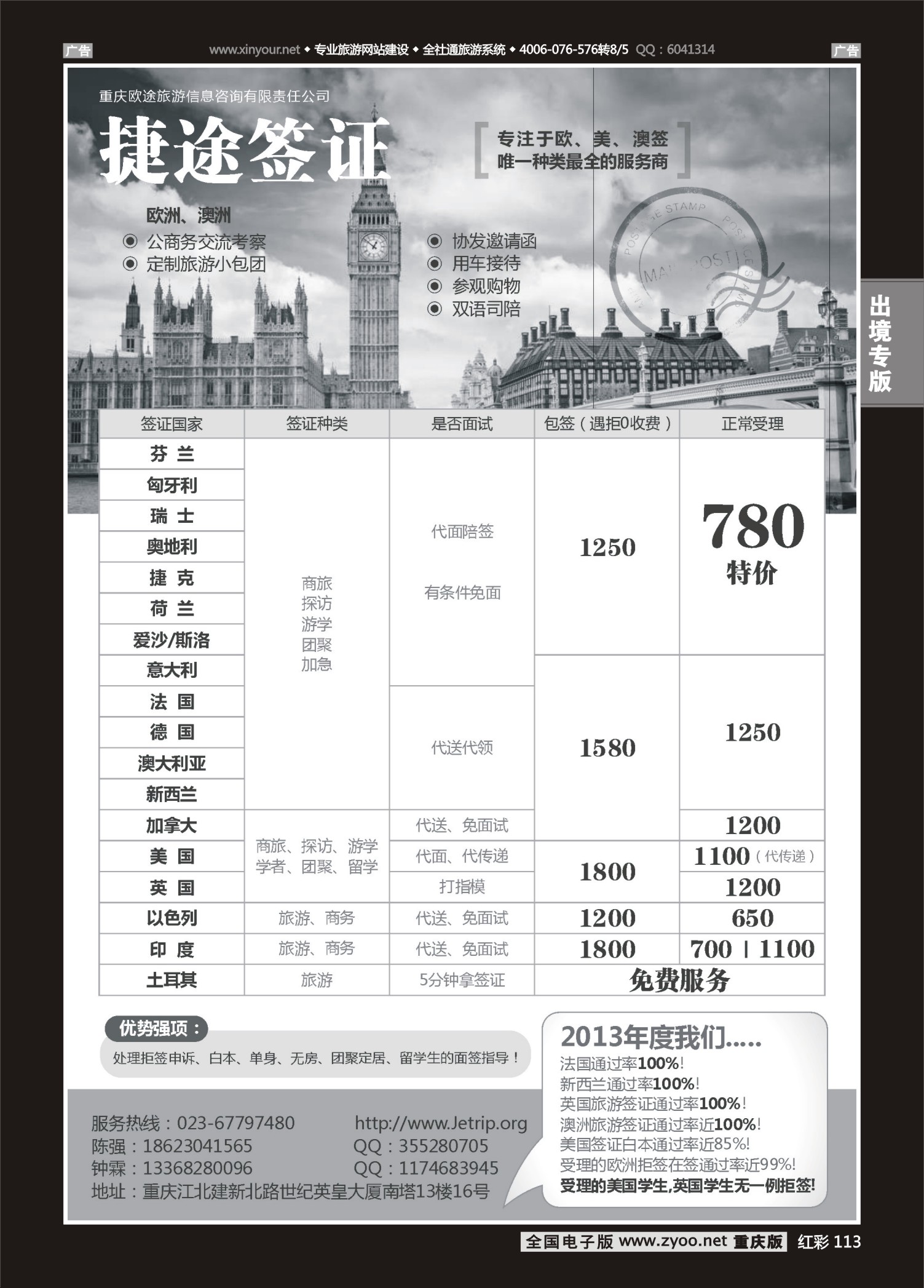 113  501期  捷途签证