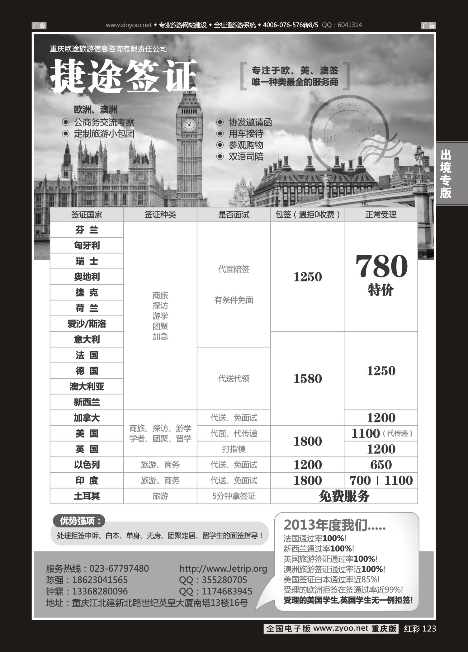 红彩123 捷途签证--欧美澳？