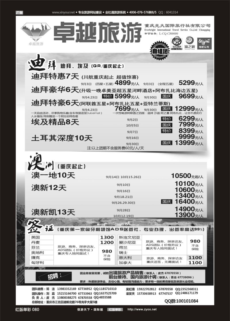 红80 537 光大国旅-迪拜、澳洲、签03 