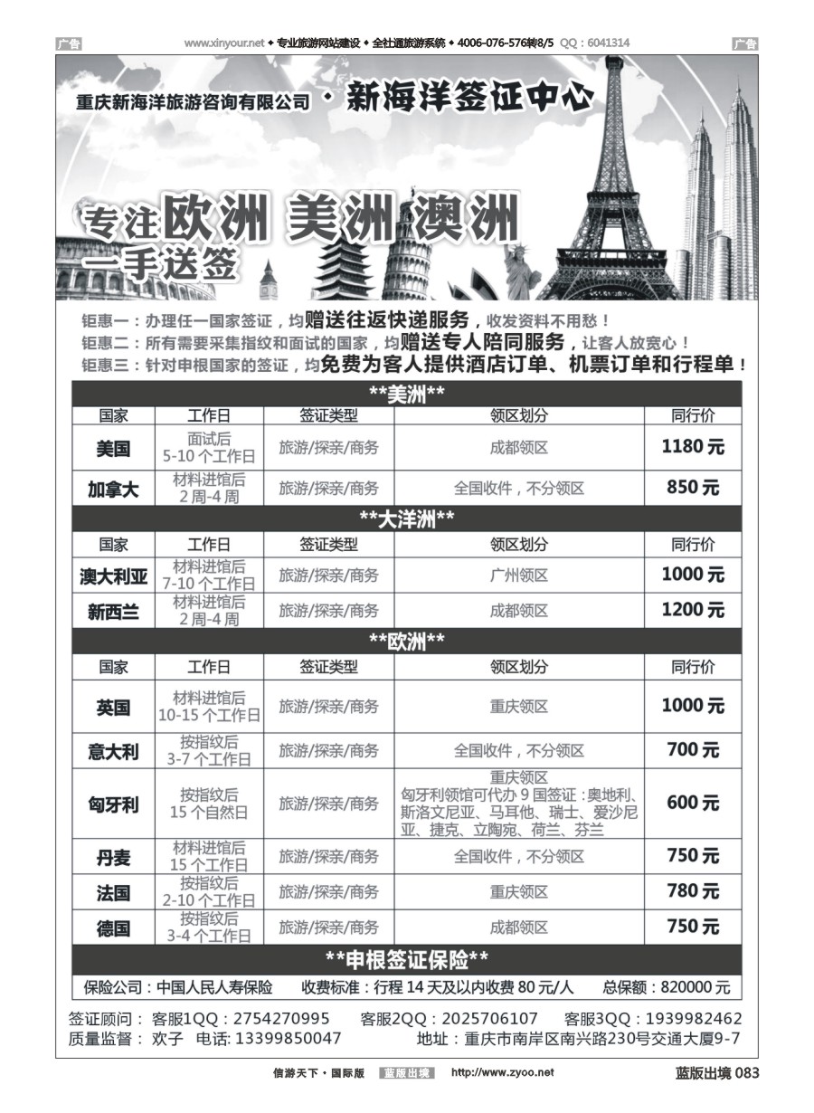 B083 新海洋签证