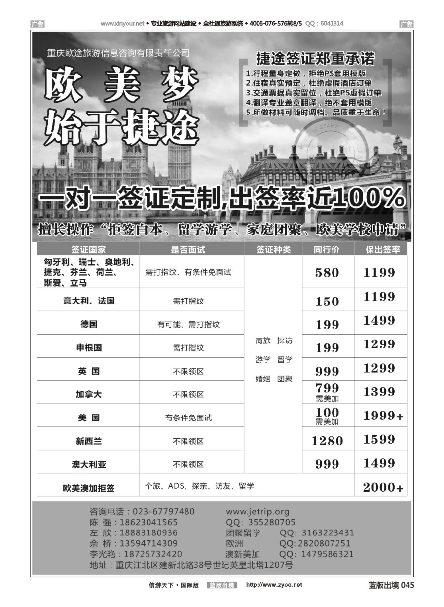 B045 捷途签证
