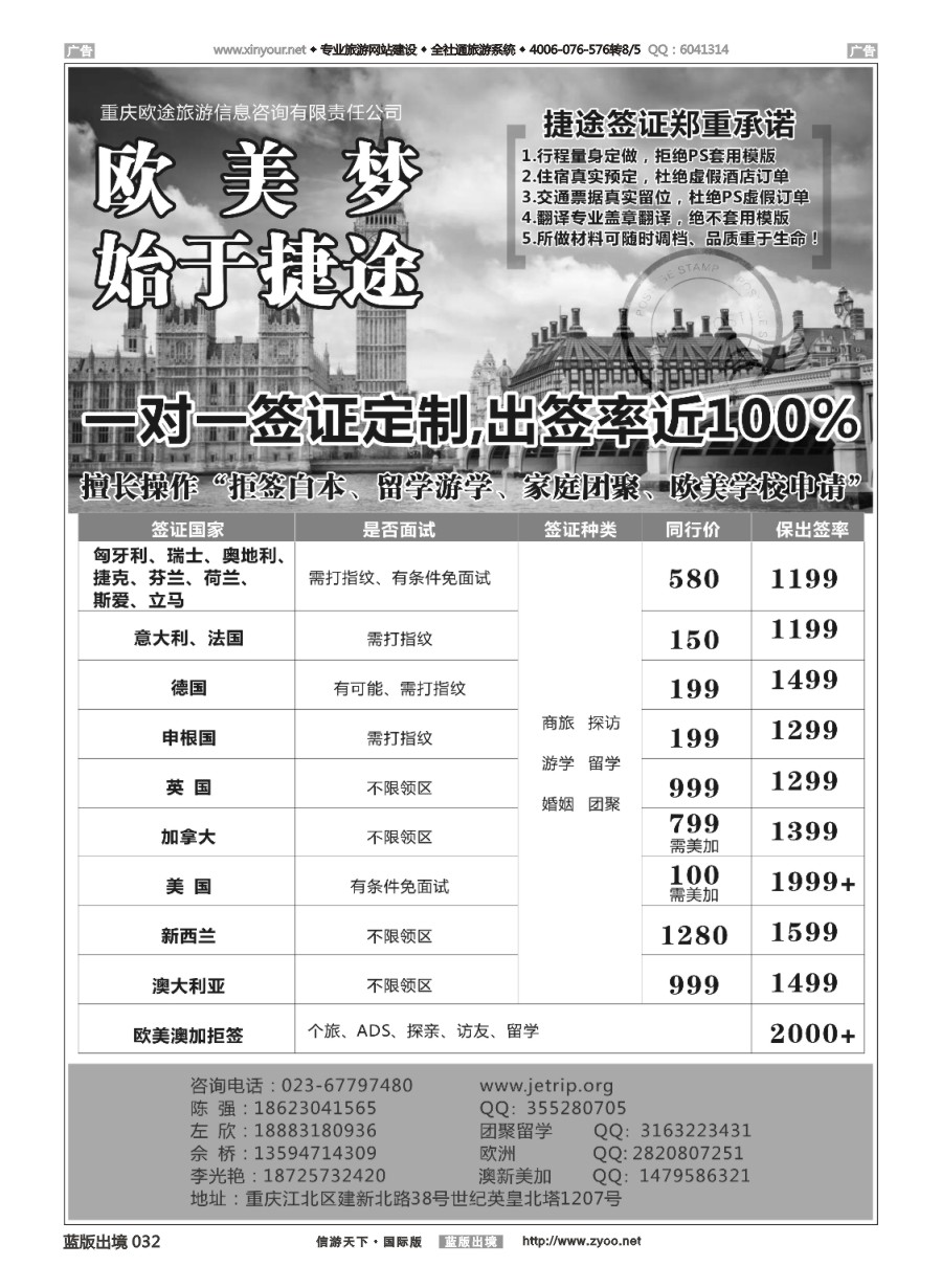 B032 捷途签证 