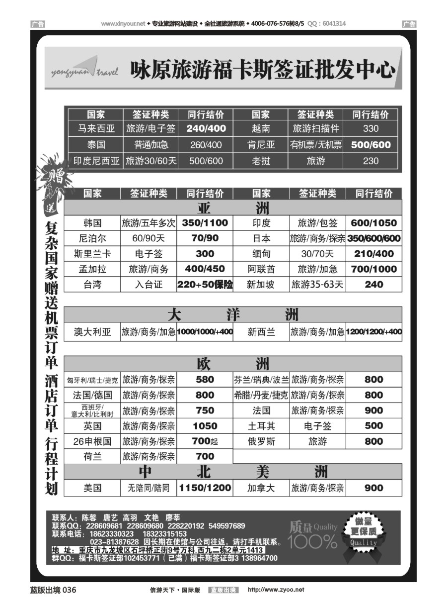 B036 福卡斯签证