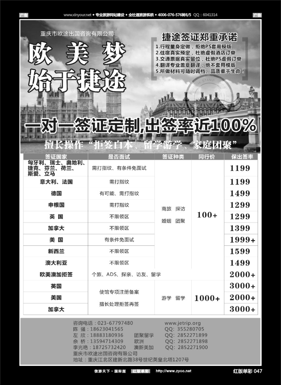 R047 捷途签证 