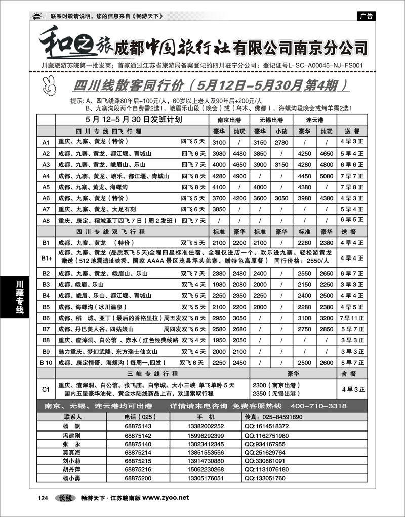 124 川藏专线 成都中国旅行社南京分公司★和之旅01