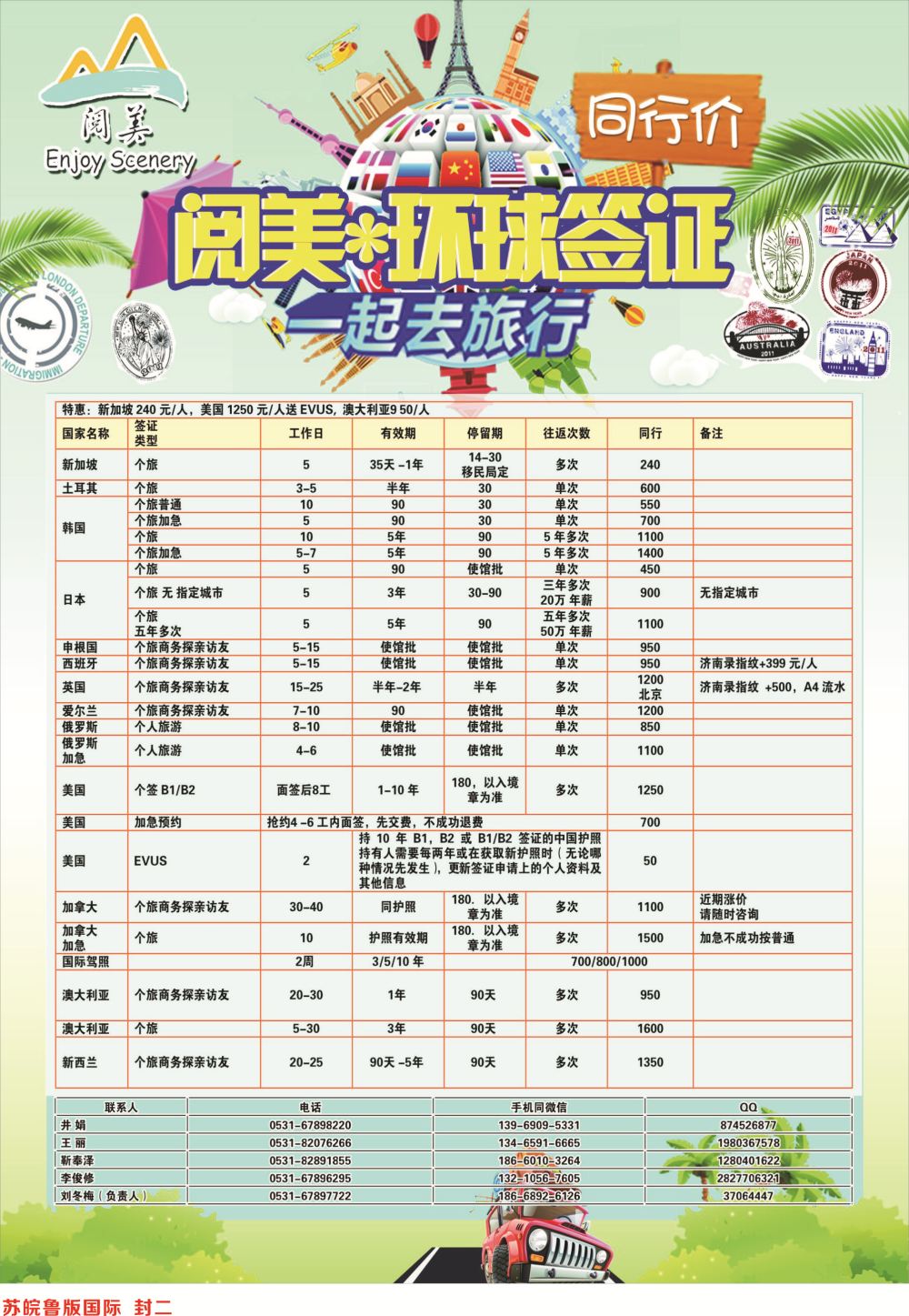 封二阅美环球签证签证专版
