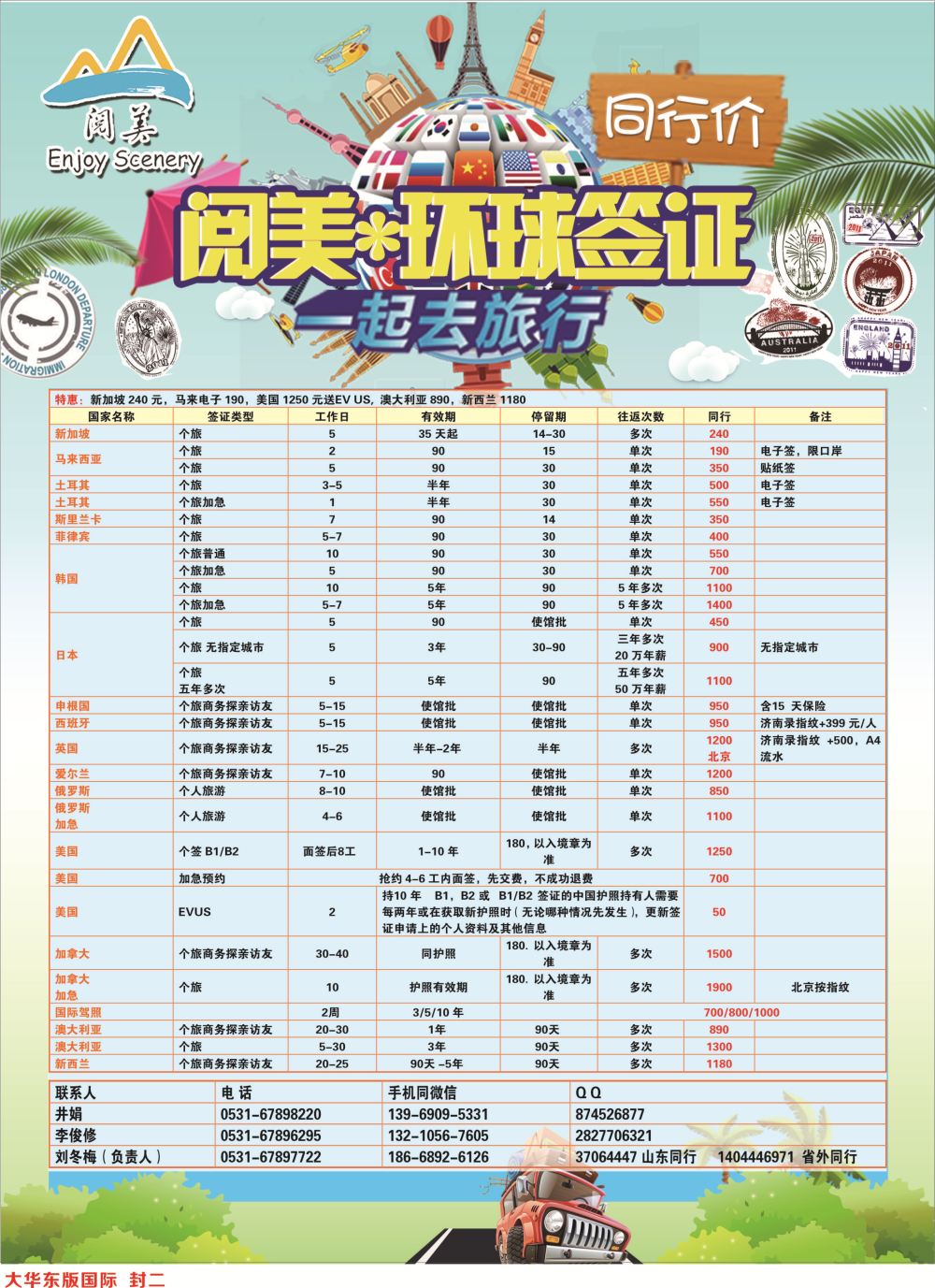 封二 阅美签证
