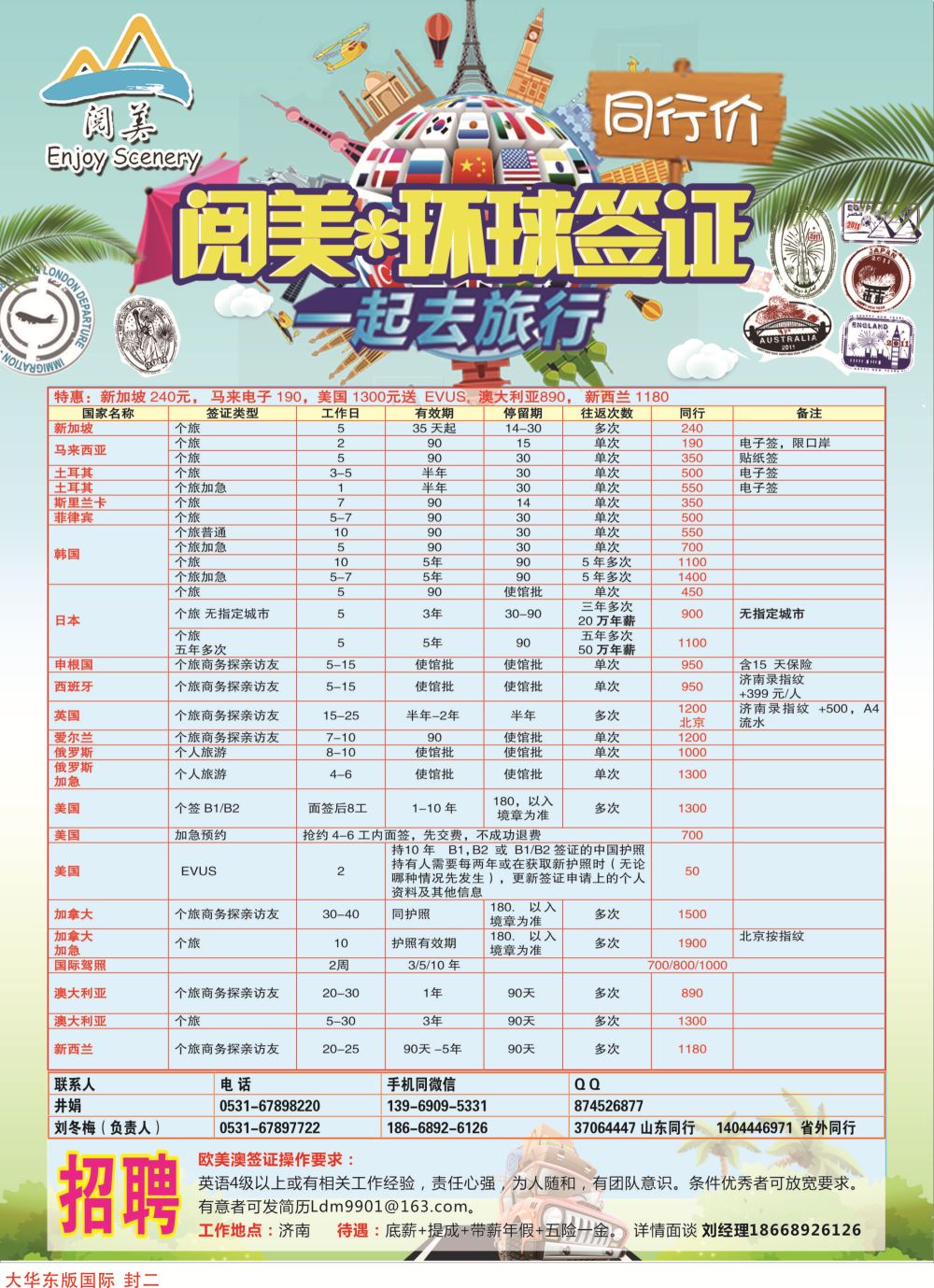 封二阅美签证