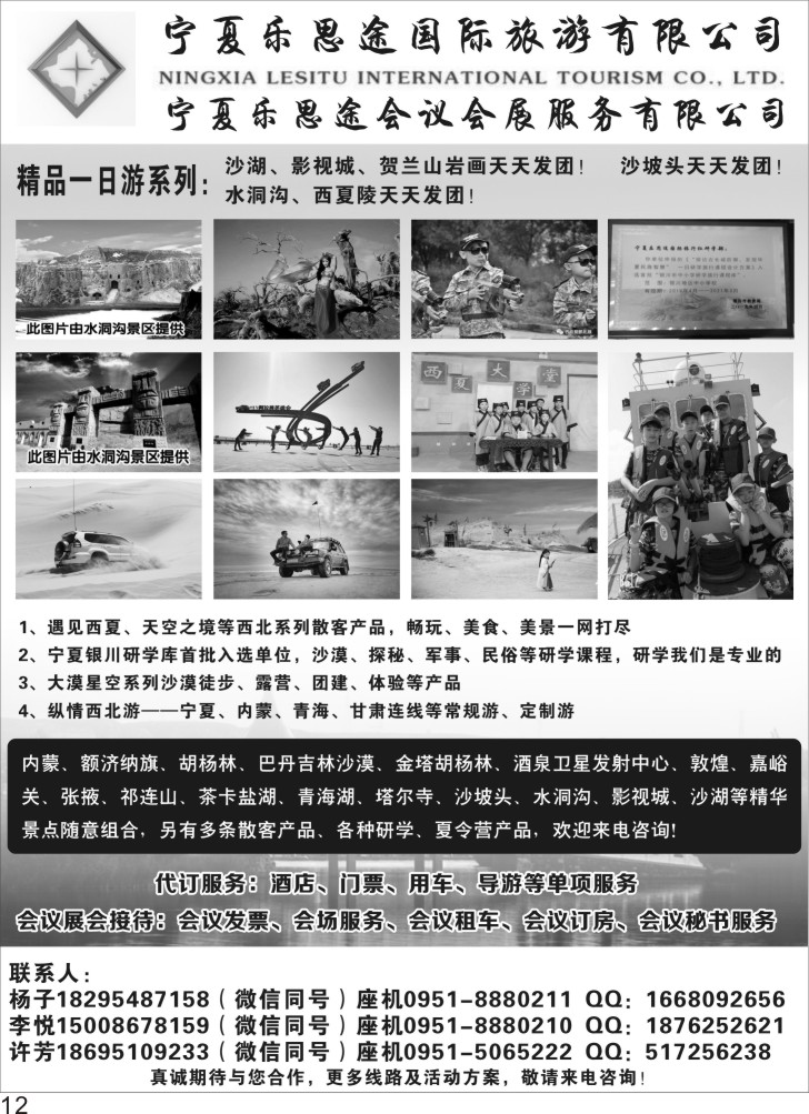 彩P12 宁夏乐思途国际旅游有限公司 宁夏线