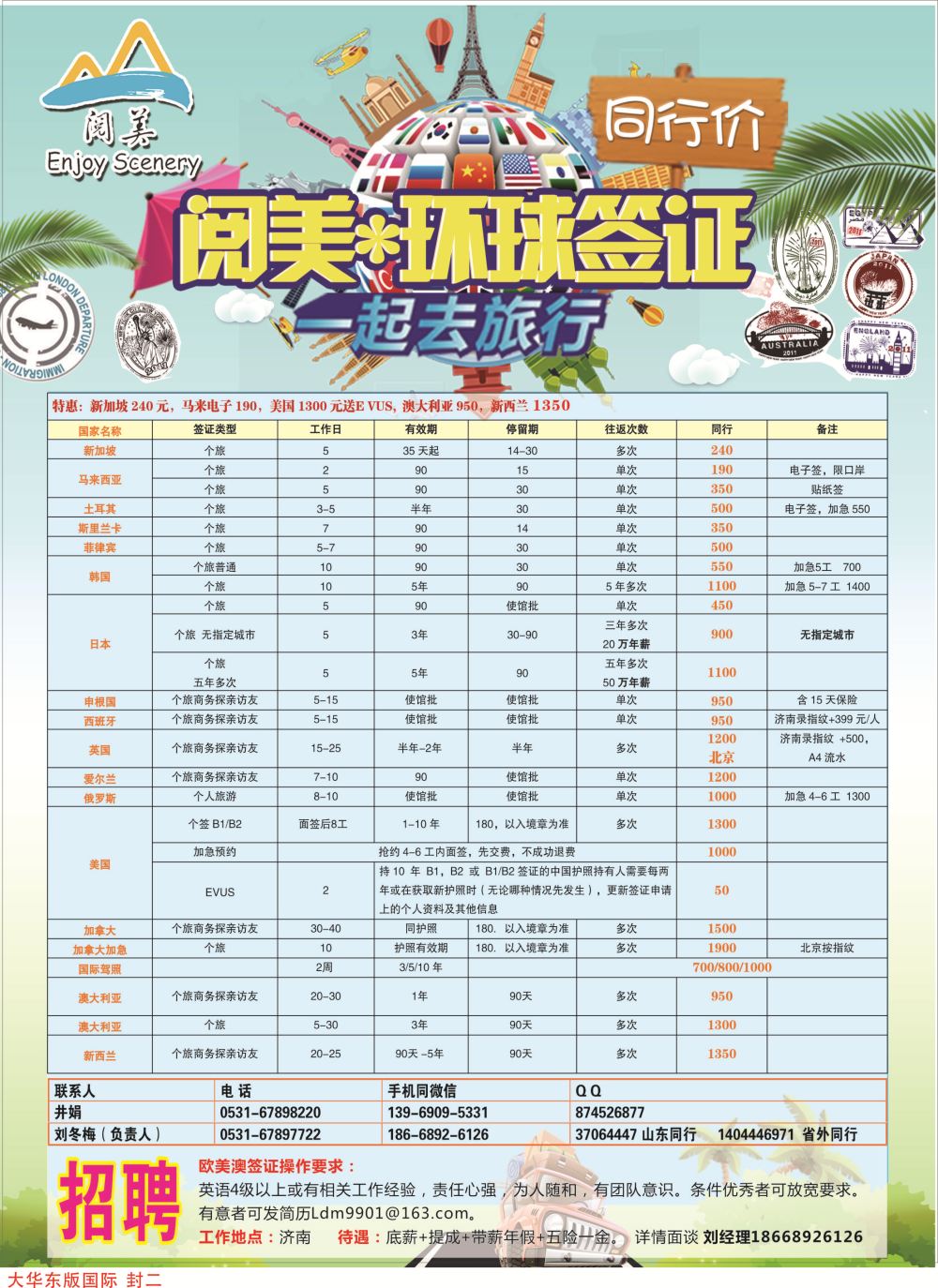 封二 阅美签证