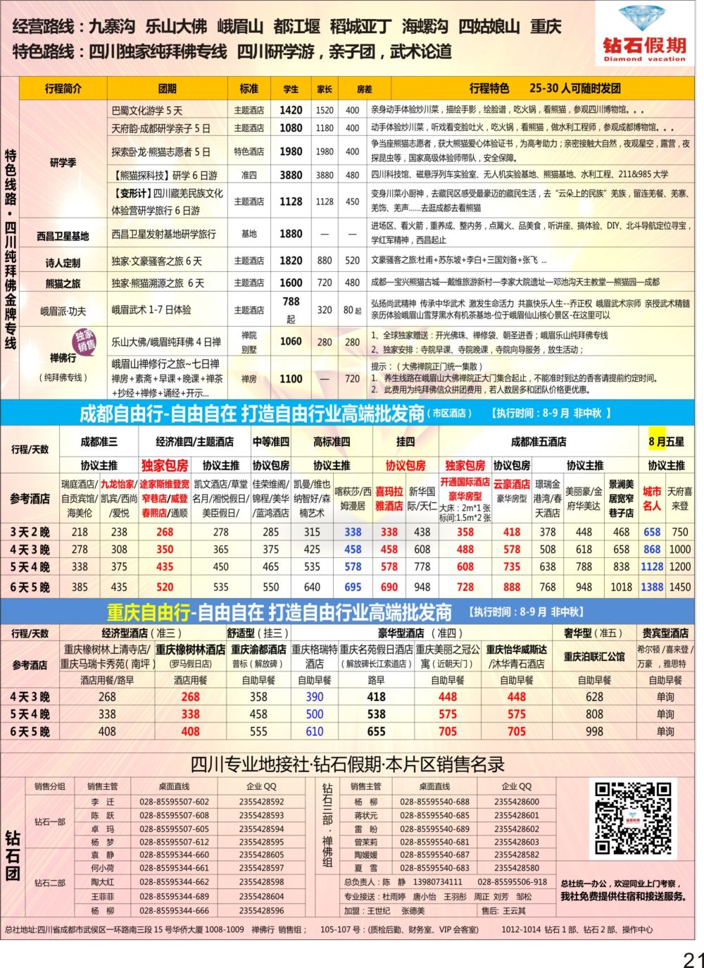 P21 钻石假期四川省中国旅行社（总社）川西环线特色高端线路