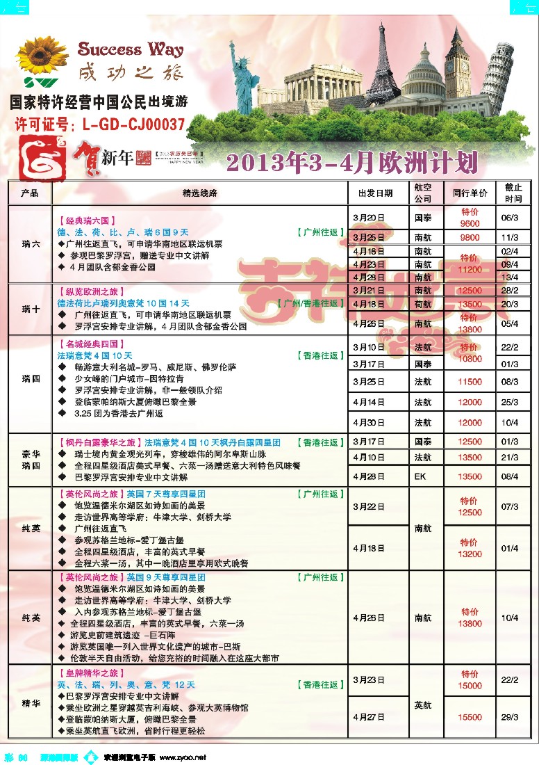 b彩066  成功之旅---欧洲计划