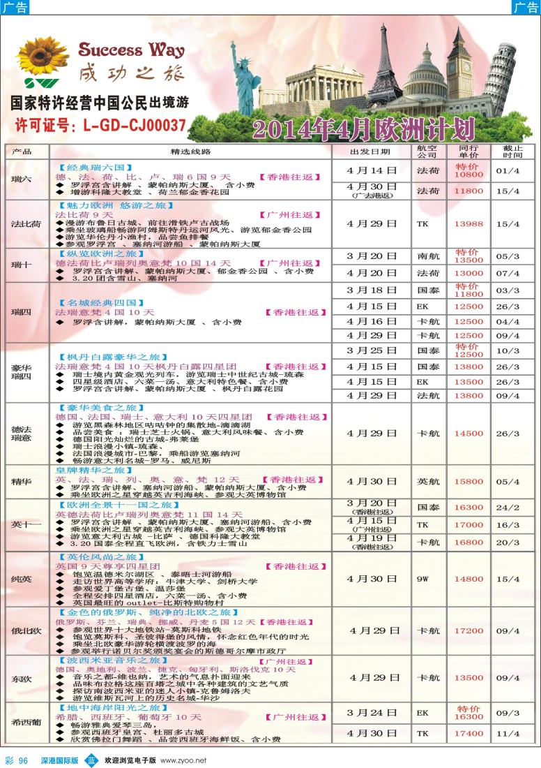 b彩096  成功之旅---欧洲计划