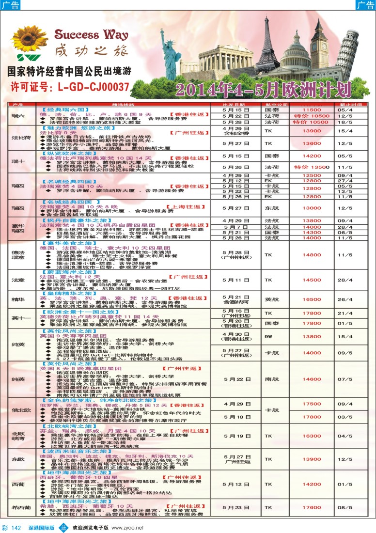 b彩142  成功之旅---欧洲计划