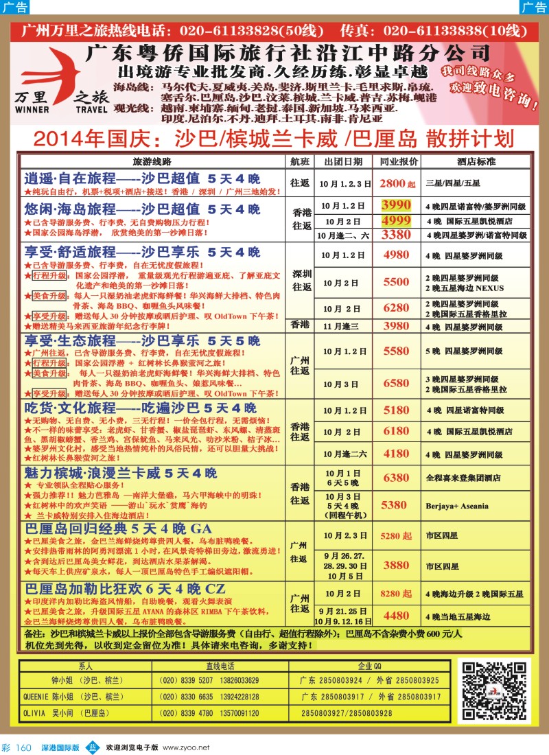 b彩160  万里之旅--海岛短线巴厘岛，沙巴，文莱，槟城，兰卡威同业计划