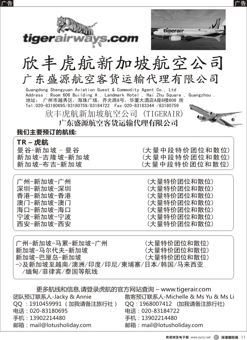 r黑011  欣丰虎新加坡航空公司