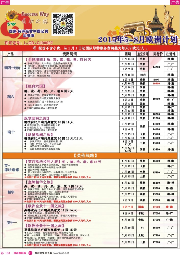 r彩158  广州成功之旅－－欧洲、美洲、南美计划