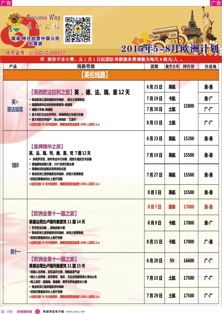 r彩160  广州成功之旅－－欧洲、美洲、南美计划 