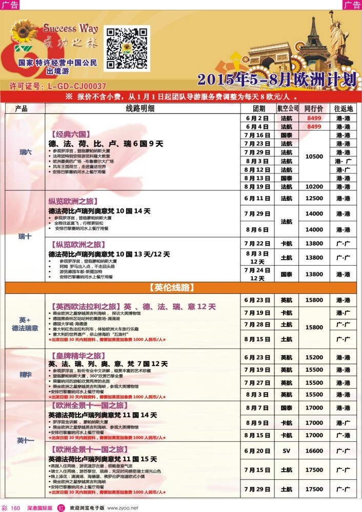 r彩160  广州成功之旅－－欧洲、美洲、南美计划 