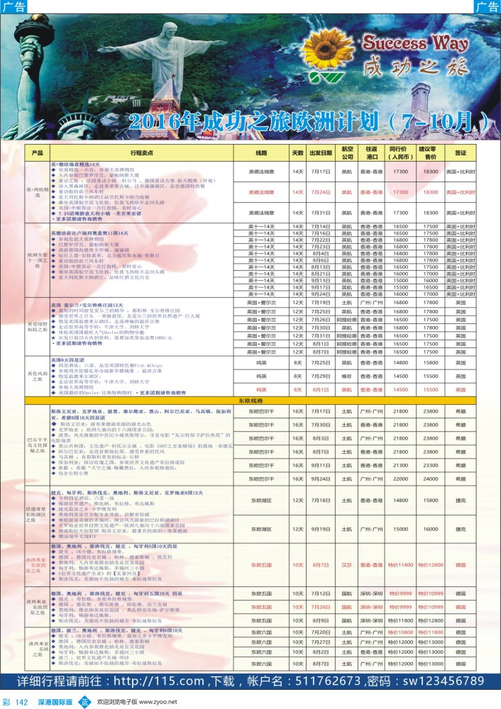 b彩142  广州成功之旅－－欧洲、美洲、南美计划
