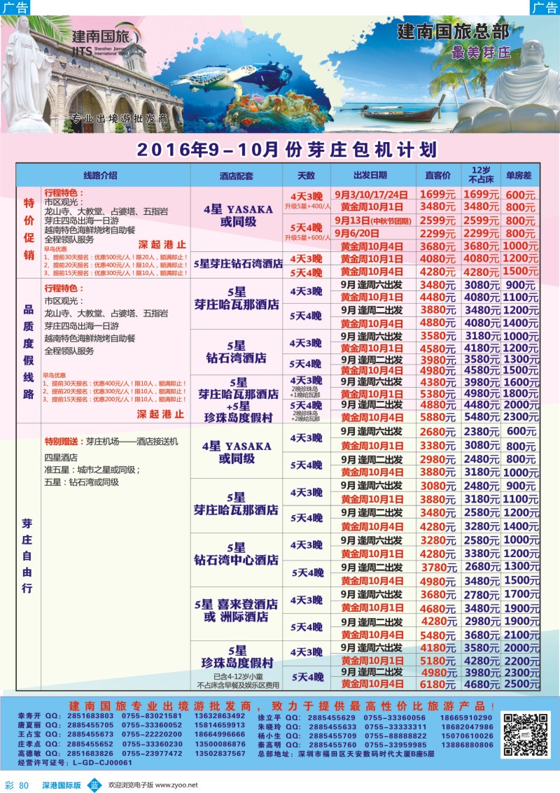 b彩080  建南国旅-芽庄专线