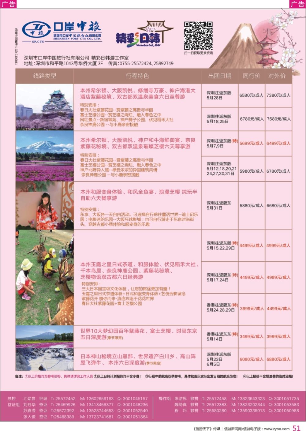 r彩051  深圳口岸中旅—日韩线