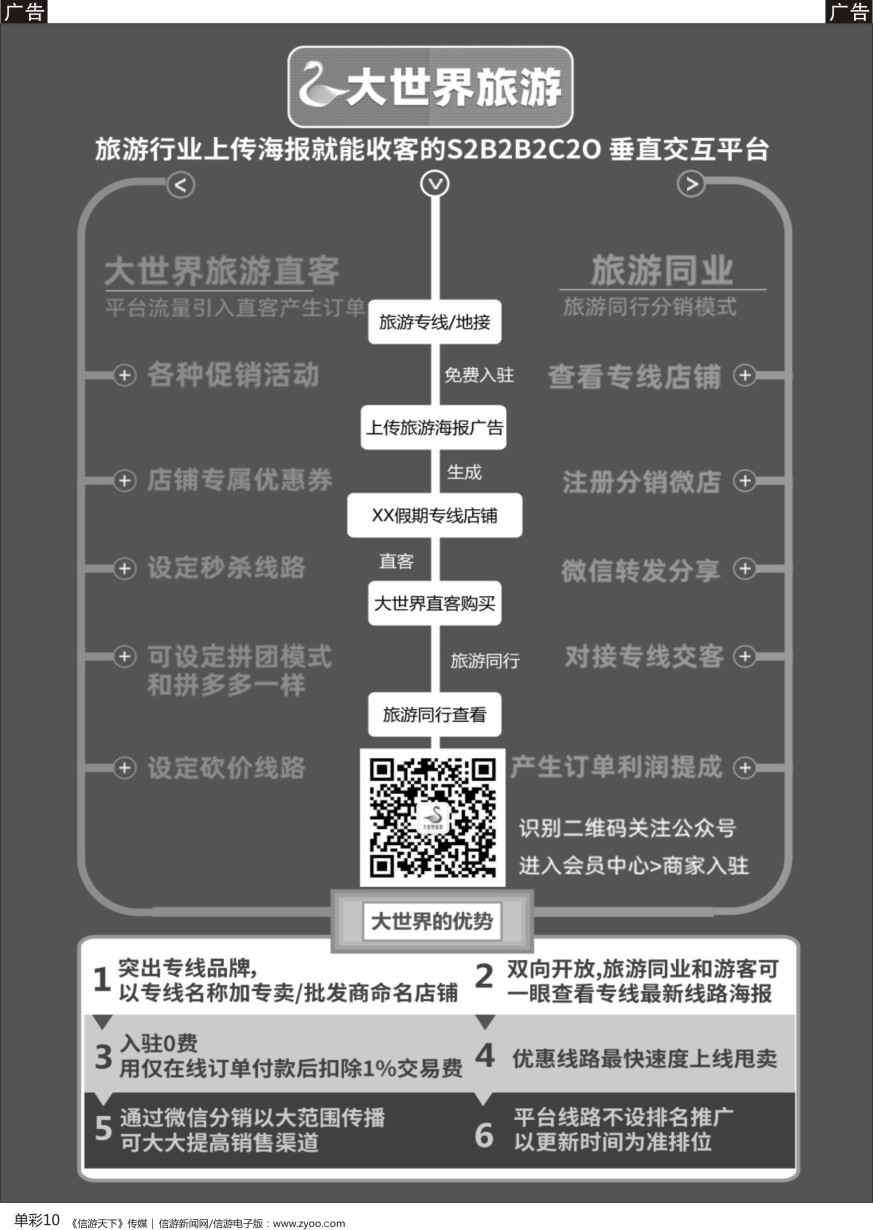 b单彩010  大世界旅游—专线上传海报就可收客