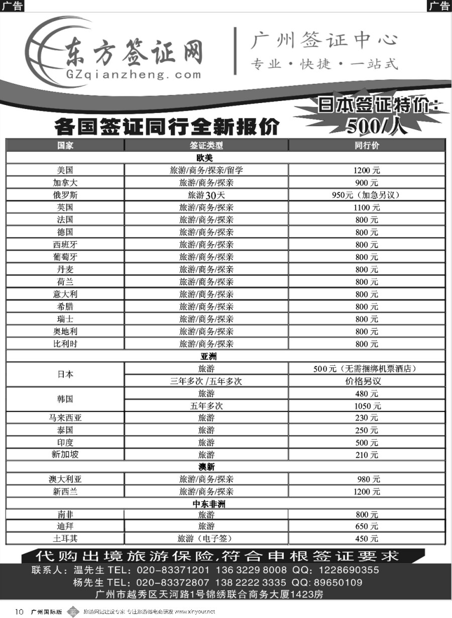 b010 东方签证网（广州国+广西国）