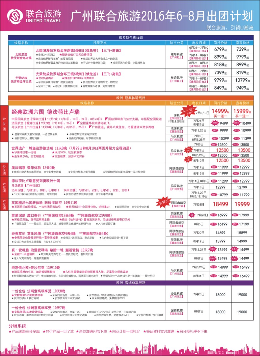 b品牌榜1 广州联合旅游－6-7月出团计划