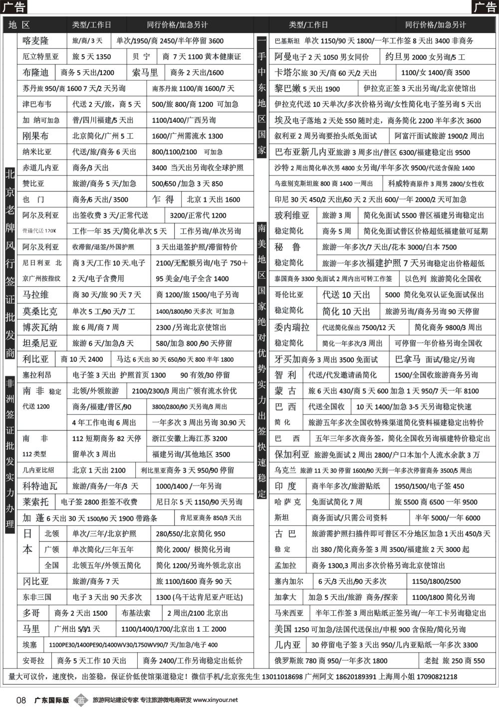 b008 北京风行全球签证