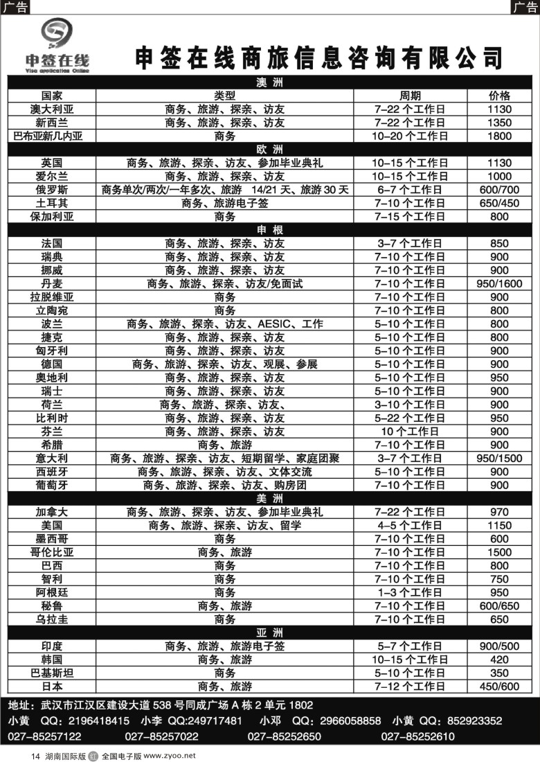 r14申签在线一手签证  超低价格   全国收客