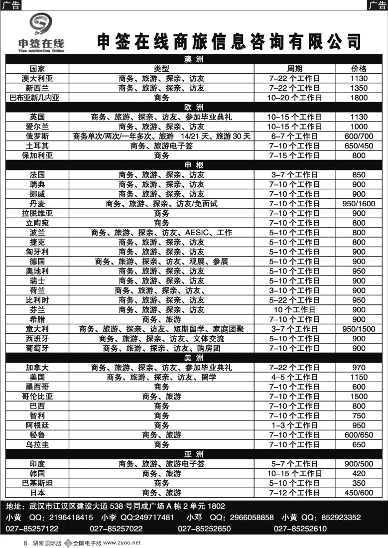 B008 申签在线一手签证  超低价格   全国收客