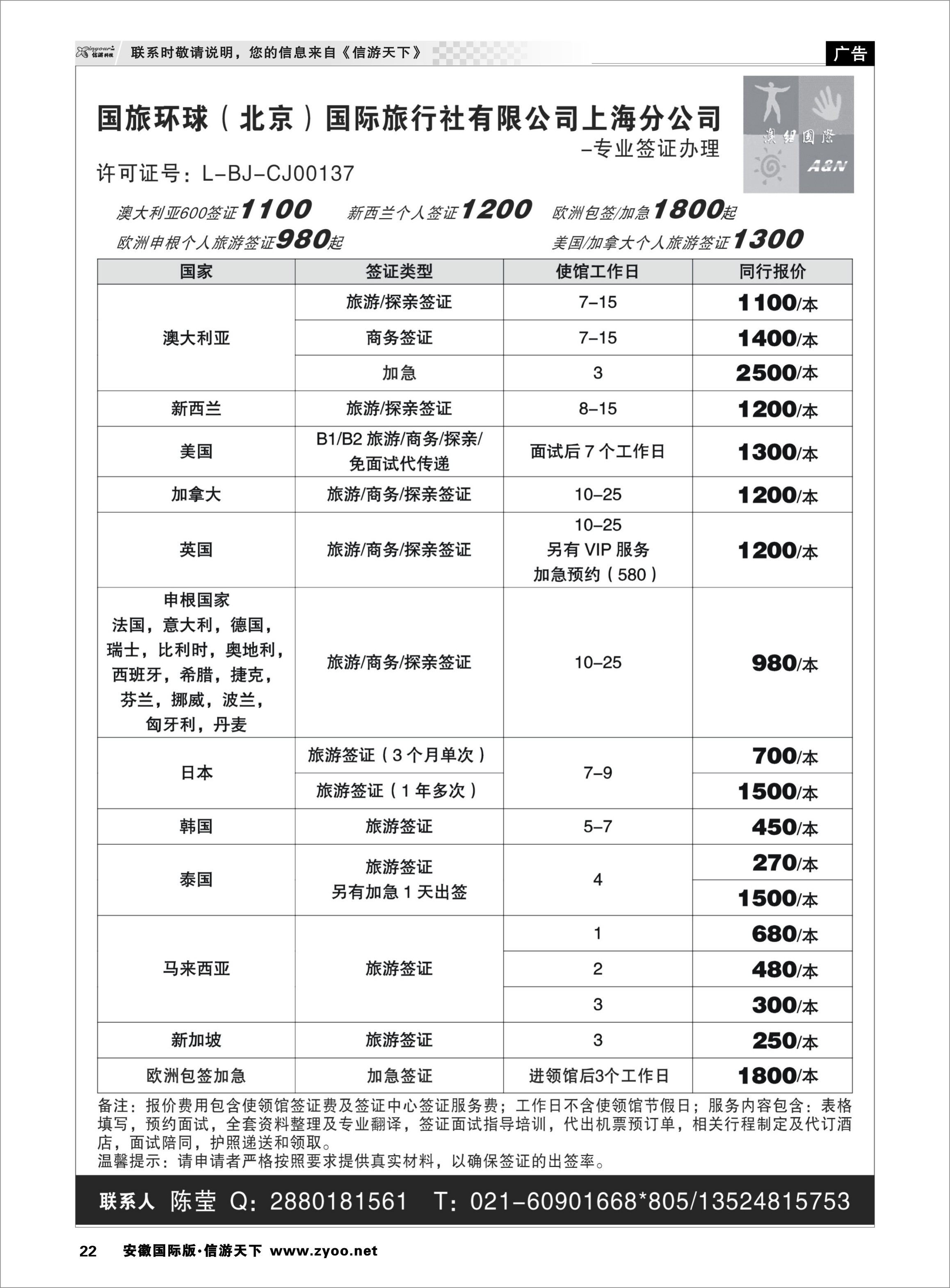 22 澳纽国际-签证 签证专线
