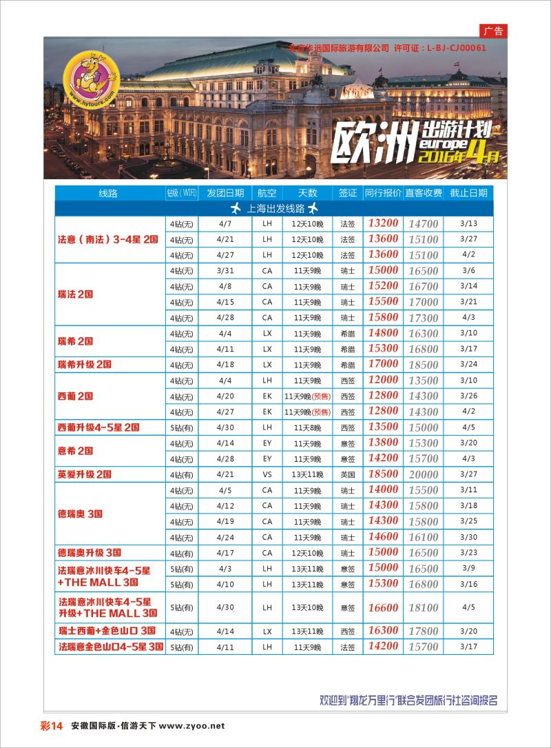 彩14 翔龙万里行 ｛02600｝ 欧美专版