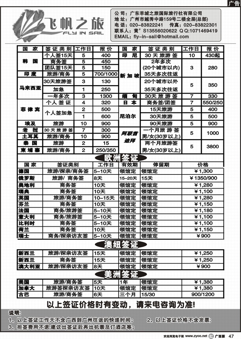 r47飞帆之旅--各国签证  