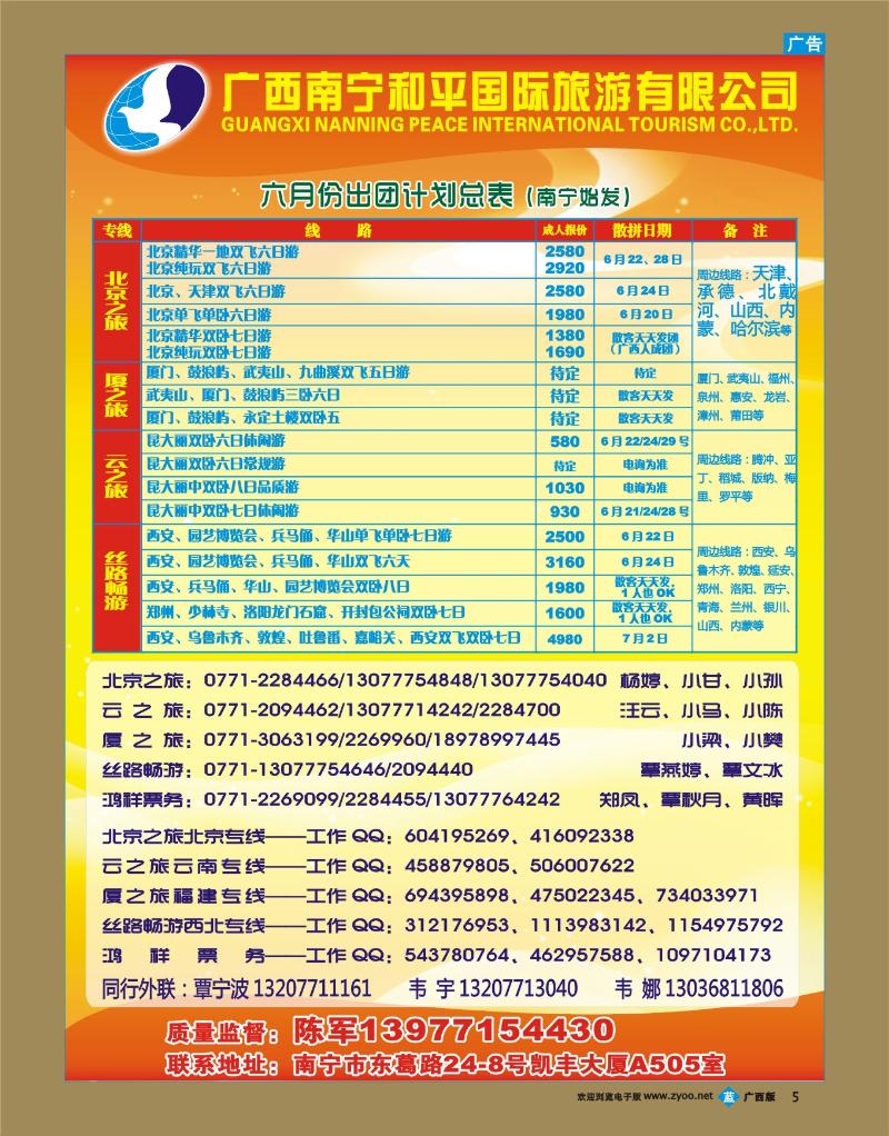 bb05广西南宁和平国际旅游有限公司